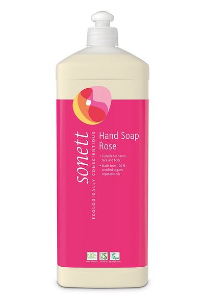 Sonett Organic Liquid Hand Soap - Rose Extract - 1 L