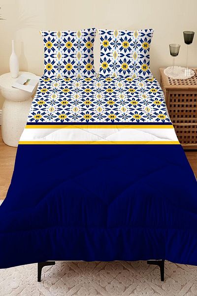 Else Dekor Ethnic Patterned Double - Microfiber Quilted Sleeping Set