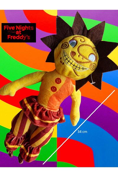 OYUNCAKSAHİLİ Five Nights At Freddys 34cm Yellow Clown with Hat Horror Games Plush Toy FNAF 34 CM