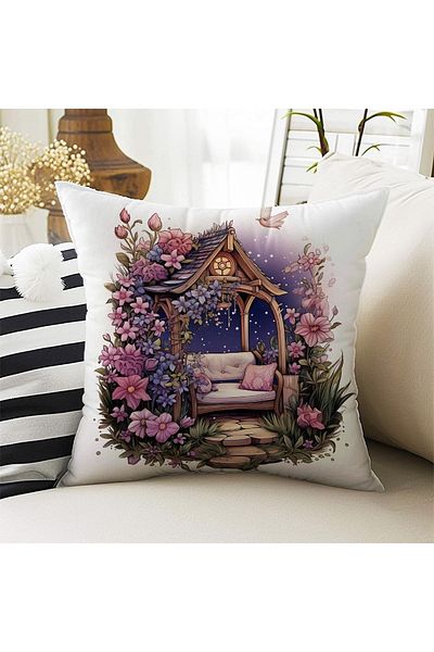 Else Dekor Set de 4 cadou tipărit digital Purple Home cu modele florale