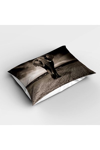 Else Dekor Gray Patterned Digital Printed - Single Children's Bedspread and Pillowcase