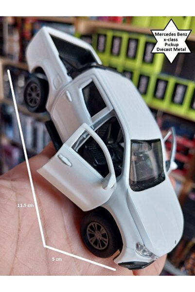 OYUNCAKSAHİLİ Mercedes Benz X Class Metal Kamyonet Diecast Koleksiyon Pıckup Kapıları Açılır Beyaz