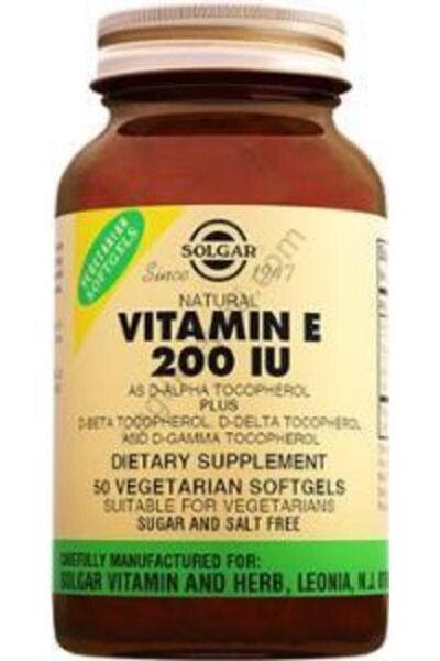 Solgar Vitamin E 200 Iu 50 Kapsül