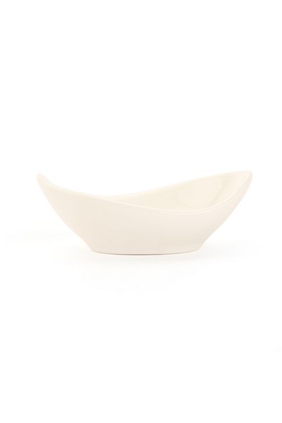 ultraform White Porcelain Oval Bowl - 9x5 cm