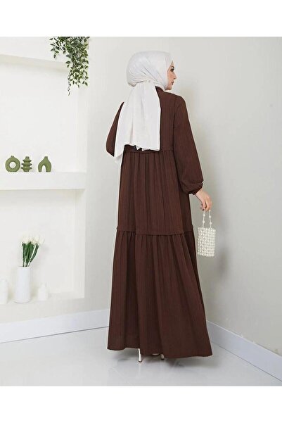 YILMAZBARMAZ Γυναικείο φόρεμα γιακά πουκάμισου από ύφασμα βισκόζης