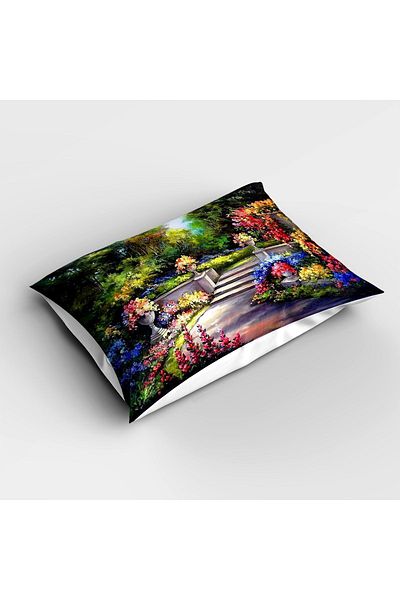 Else Dekor Single Children's Bedspread - Flower Garden Pattern and Digital Printed