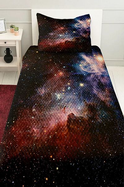 Else Dekor Galaxy Space Pattern - Μονό Διακοσμητικό Σετ Πικέ Κρεβάτι