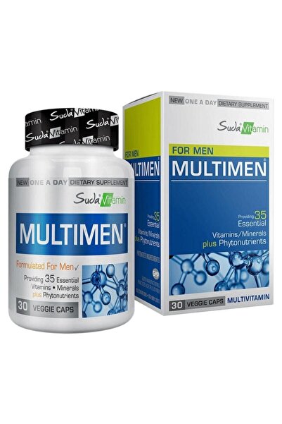 Suda Vitamin Multimen Erkek Multivitamin Enerji&Bağışıklık Kırmızı Kore Ginseng ve Maca İçeren 30 Bitkisel Kapsül