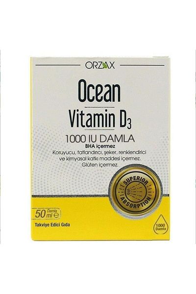 Ocean OrzaxOceanVitamin D3 - 50ml Drops, 1000 Iu