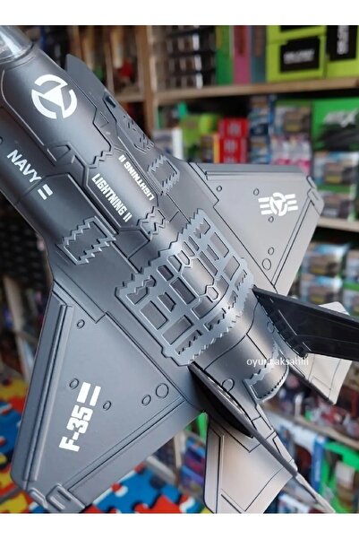 OYUNCAKSAHİLİ F35 Uçak Amerikan 5. Nesil Savaş Uçağı Metal Orjinal Model F-35 Işık Ses Fonk