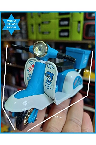 OYUNCAKSAHİLİ Vespa Prımevera Tarz Diecast Metal Koleksiyon Motorsiklet Blue ...