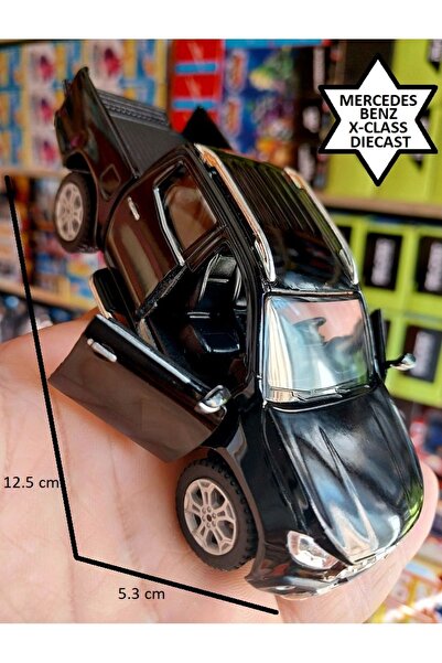 OYUNCAKSAHİLİ Mercedes Benz X Class Kamyonet Pıckup Kapı Bagaj Aç Metal Black...