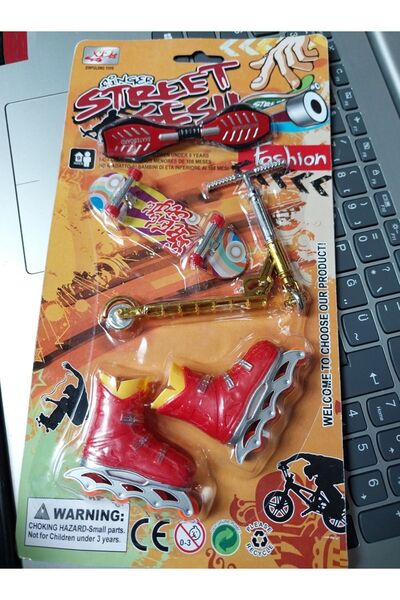 OYUNCAKSAHİLİ Parmak Kaykay Scooter Paten Çılgın Kaykay Artistik Hareketler S...