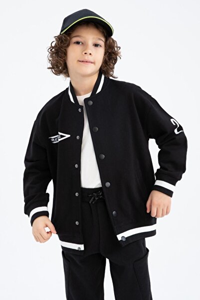 DeFacto Boy's Bomber Cardigan - College Collar Z4105a623sp