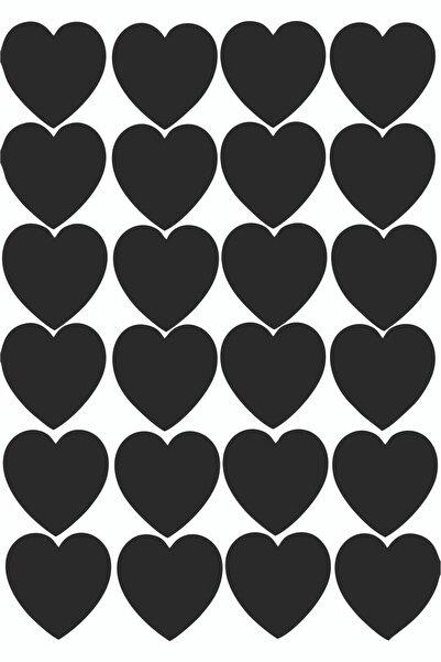 EYBA STİCKER Minik Kalpler 24 Adet Duvar Sticker - Oto Sticker -1 Adeti 2.5 Cm