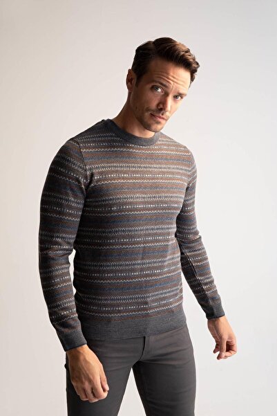 DeFacto Regular Fit Bisiklet Yaka Kazak