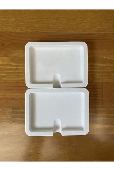 Momo 2-Piece White Solid Soap Dish