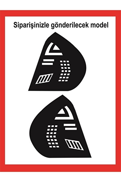 EYBA STİCKER Renault Clio 2 Uyumlu Sedan Stop Farı Led Görünümlü Folyo Kaplam...