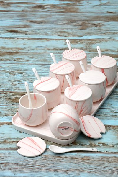 AROW Linda Pink TR-3014 - 25 Piece Porcelain Spice Set
