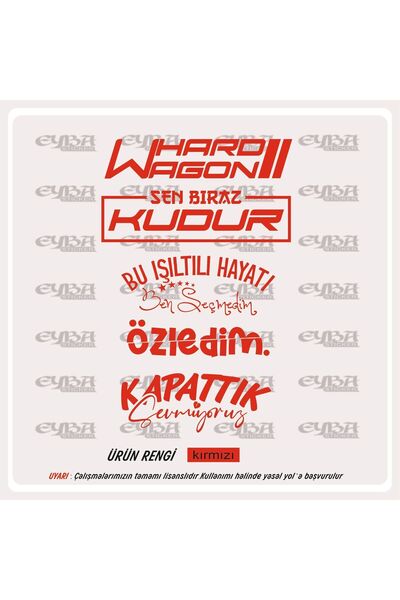 EYBA STİCKER ملصق سيارة للنافذة الخلفية لعربة السيارة الصلبة مقاس 40 × 25 سم