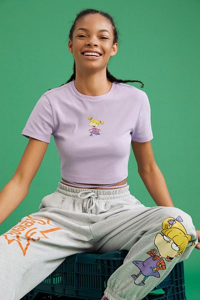 DeFacto Coool Nickelodeon Rugrats Fitted Crew Neck Rib Short Sleeve 100% Cotton T-Shirt X1014az22sm