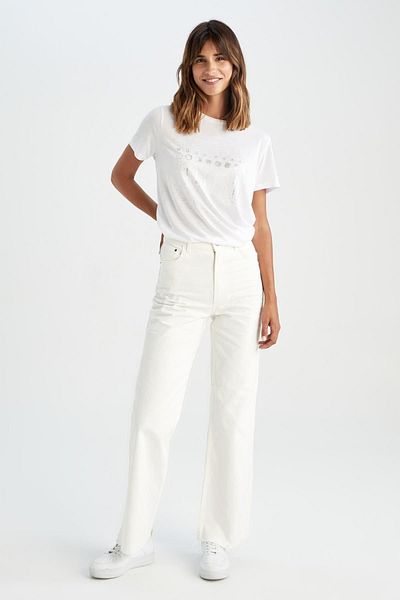 DeFacto Regular Fit Crew Neck Printed Short Sleeve T-Shirt