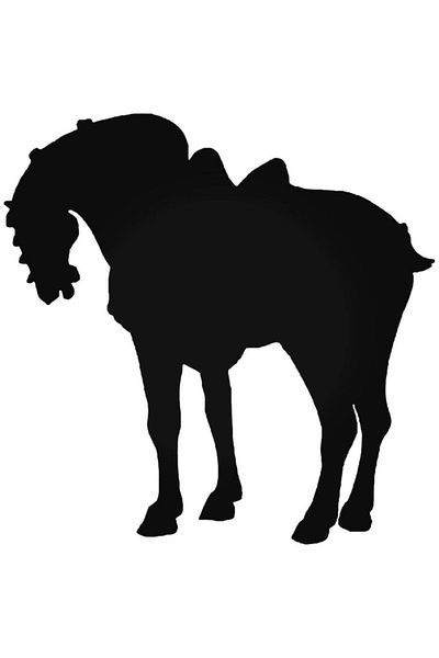 Universal Autocolant Tang Horse Autocolant de perete Auto Cresta 20 Cm