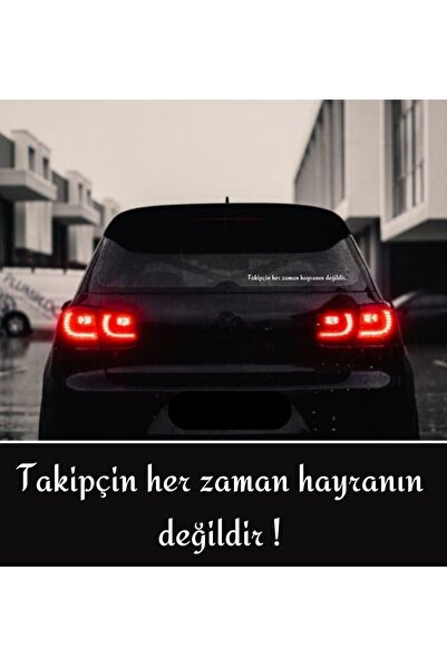 EYBA STİCKER ليس دائمًا ملصق حروف خلفي للسيارة
