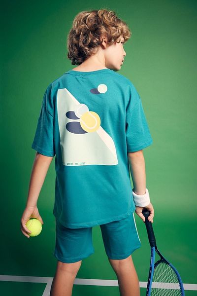DeFacto Boy's Crew Neck Printed Oversize T-Shirt - A3228a823sm