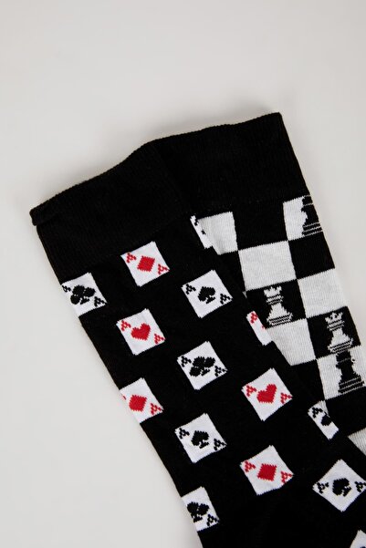 DeFacto Set of 2 Cotton Long Socks for Men - D5708axns