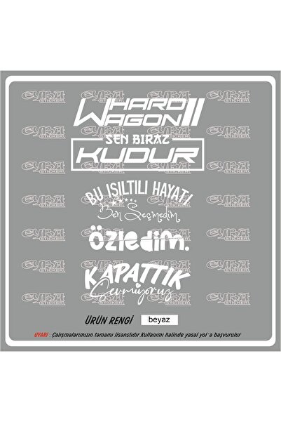 EYBA STİCKER ملصق سيارة للنافذة الخلفية لعربة السيارة الصلبة مقاس 40 × 25 سم