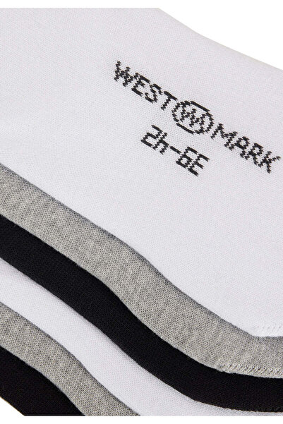 WESTMARK LONDON 7-Piece Short Women's Socks Set - Black White Gray, Cotton Blended INVISIBLE