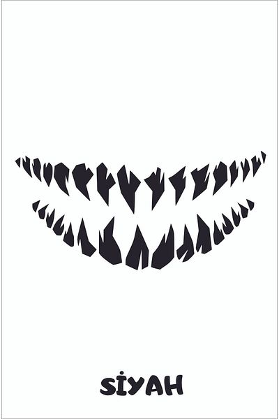 EYBA STİCKER Monster pointed tooth headlight Sticker Car, Motorcycle Headlight sticker