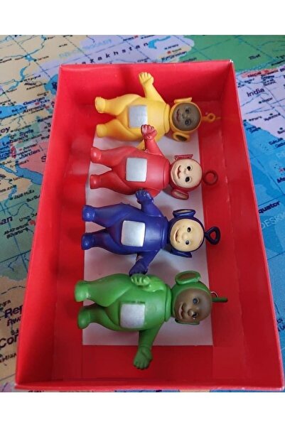 OYUNCAKSAHİLİ Teletabi 4 Adet Dipsy Laa Laa Tinky Winky Po Kutuda Oyuncak Kırılmaz Et Figür Teletubbies