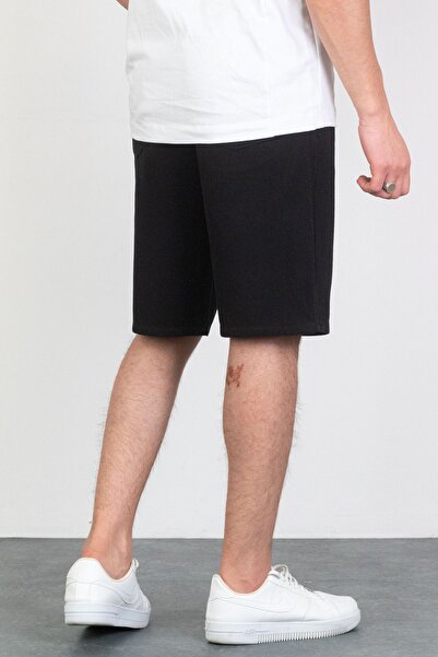 HLT JEANS Pánské černé Baggy Fit Uvolněný střih 100% bavlna Denim Volné Jeans Džínové šortky ARTHUR-BLACK