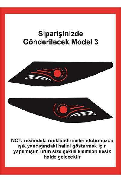 EYBA STİCKER طلاء رقائق أزرق متوافق جديد - طلاء توقف بمظهر LED