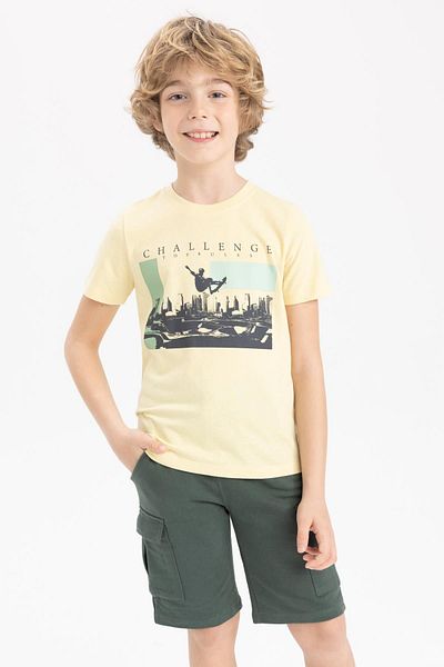 DeFacto Boy's Short Sleeve Crew Neck T-Shirt Z9330a623sm