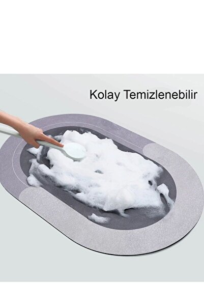 3.5 Mm 40x60 Oval Super Water Absorbent Bath Mat Diatom Ablution Mat