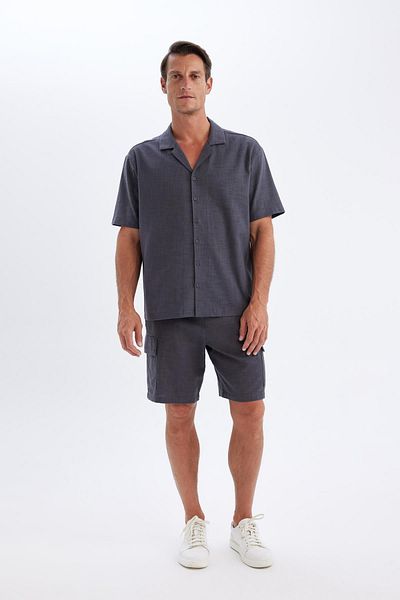 DeFacto Relax Fit Baumwolle Tasche Basic Plain Bermuda Shorts C7672ax24sm