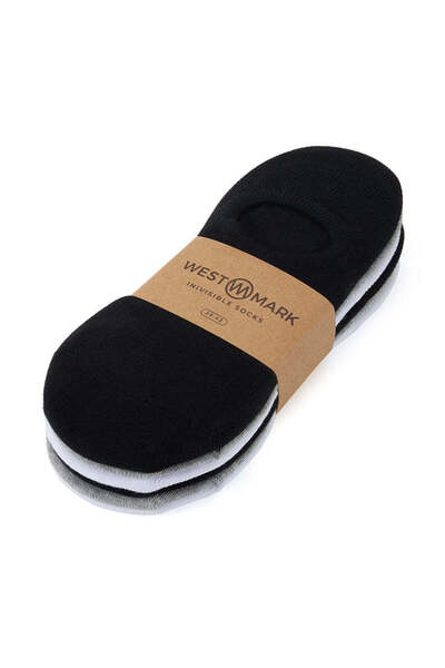 WESTMARK LONDON 7-Piece Short Women's Socks Set - Black White Gray, Cotton Blended INVISIBLE