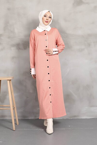 Miraystyle Gömlek Yaka Tam Boy Merserize Hırka