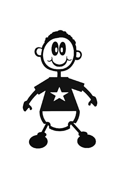 Universal Autocolant Baby Trash Man 38 - 20 cm Autocolant de perete pentru mașină