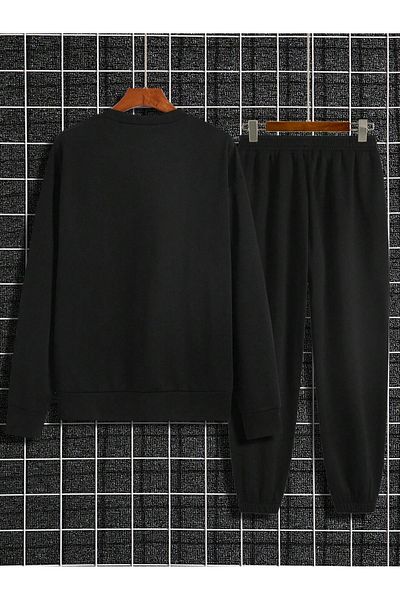 StartMore Σετ ανδρικής φόρμας New York Printed Three Thread Crew Neck