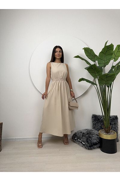 GİZONLY Rochie cu talie elastică de lungime midi