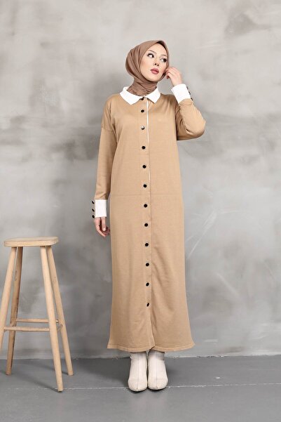 Miraystyle Gömlek Yaka Tam Boy Merserize Hırka