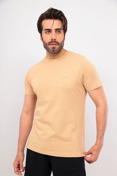 FORE SPORT Ανδρικό μπλουζάκι σε μπεζ Crew Neck