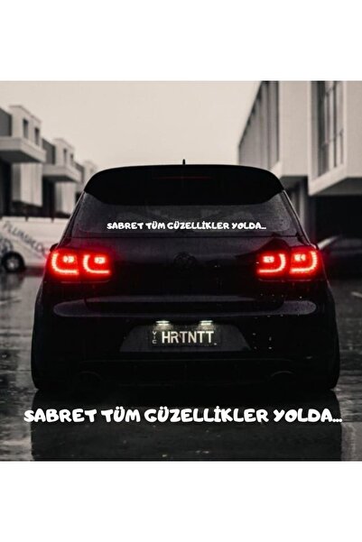 EYBA STİCKER كن صبورًا، كل الجمال موجود على نص السيارة على الطريق