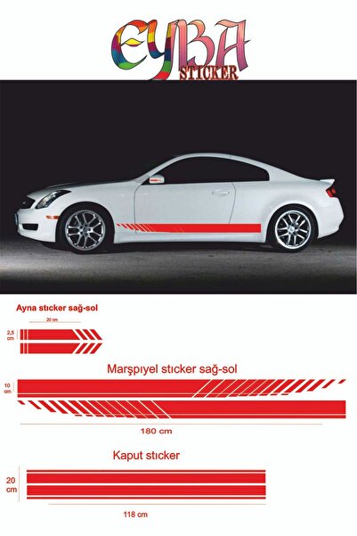 EYBA STİCKER ملصق سيارة مارشبايل، غطاء محرك السيارة، مرآة جانبية - ملصق سيارة...
