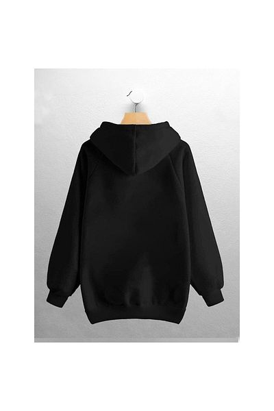 QUEENSTOWN Three Thread Thick Oversize Couple Sweatshirt with Fire and Water Print