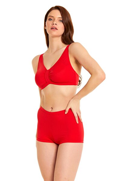 Argento Червен комплект бикини с къси панталонки